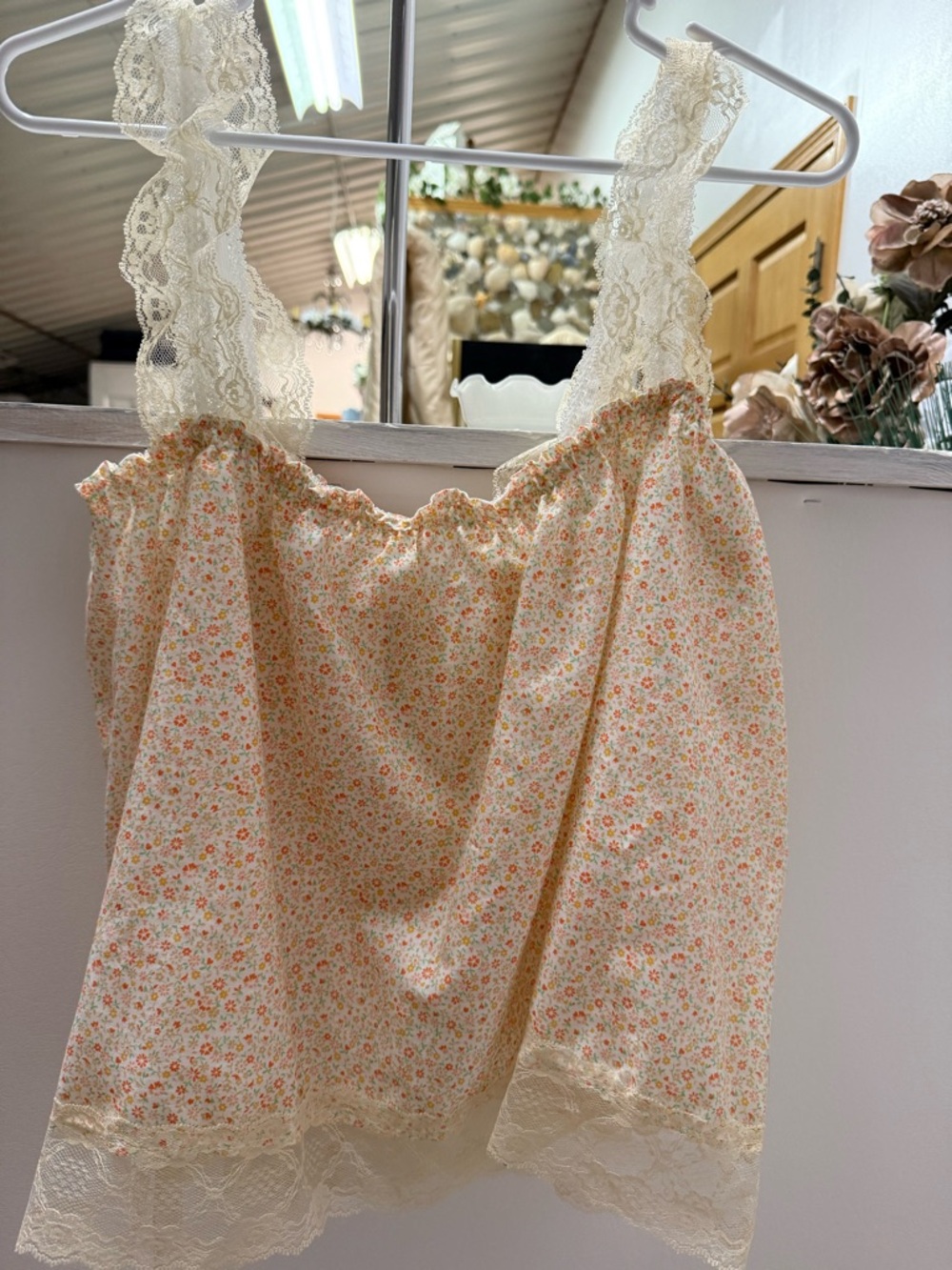 Handmade Strapy Top With Lace